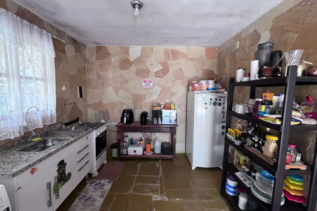 Cozinha completa da Casa de Temporada